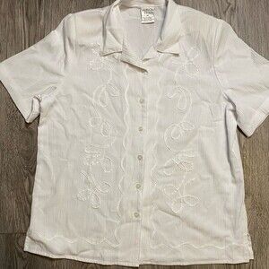 Vintage Allison Daley blouse - white size 14
